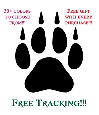 Wolf paw print dog werewolf vinyl decal sticker free gift howl $3.25