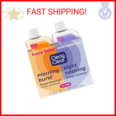 #ad Clean amp; Clear 2 Pack Oil Free Facial Cleansers with Citrus Scent Morning Burst $16.42