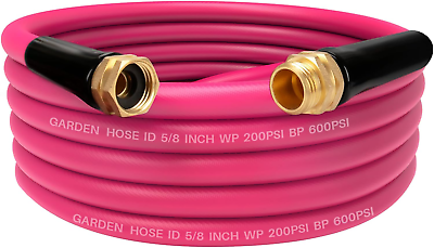 #ad Water Hose Leak Proof 5 8quot;X25Ft Garden Hose Flexible Anti Kink with Male to Fema $34.88