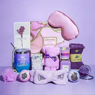 #ad Gift Baskets for WomenBirthday Gifts for Her Purple Gifts Basket Lavender Relax $39.17