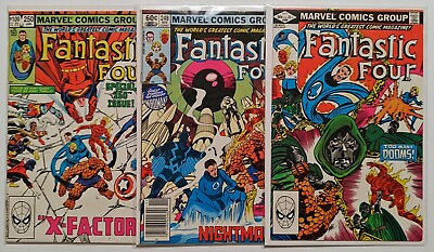 #ad Fantastic 4 Four Vol. 1: #246 #248 #250 NEWSSTAND MARVEL SET LOT 1982 1983 NICE $9.88