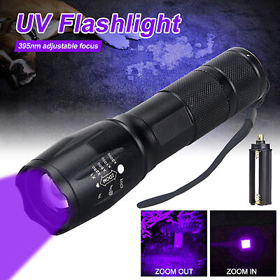 #ad UV Flashlight Zoomable 395nm Blacklight Ultraviolet Scorpion light LED Torch $9.99