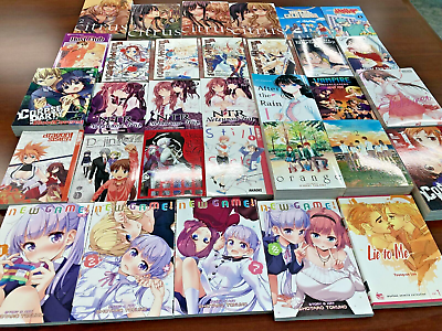 #ad Lot Of 32 English Manga Graphic Novels Mixed Titles amp; Genres $159.99