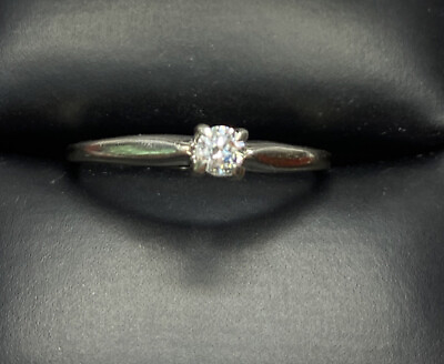 #ad 14k White Gold 1 7Ct Diamond VS .15 Pt Solitaire Round Wedding Engagement Ring 9 $179.50