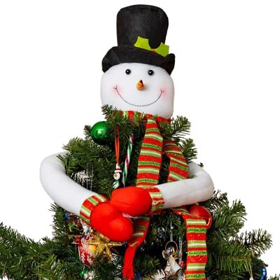 #ad Ornativity Snowman Christmas Tree Hugger Xmas Holiday Tree Top Winter Snow ... $34.58