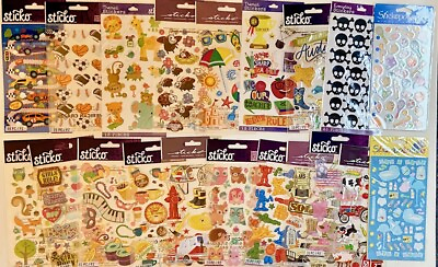 #ad *REDUCED PRICES Sticko amp; Stickopotamus Stickers YOU CHOOSE Many Themes NEW $3.55