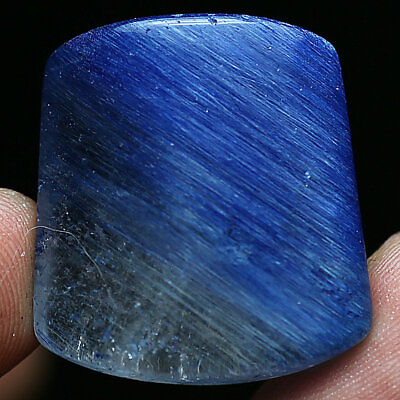 #ad 44Ct Natural Clear Beautiful Blue Rutile Crystal Quartz Pendant Polished $29.99
