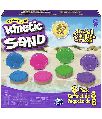 #ad Kinetic Sand 6059728 Seashell Containers 8 Pack $9.97