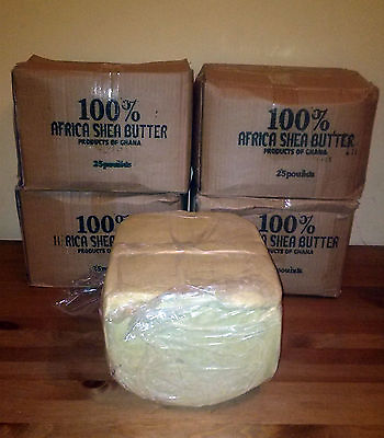 #ad 5 LBS Raw SHEA BUTTER Unrefined Organic White Ivory Pure Premium Quality $22.99