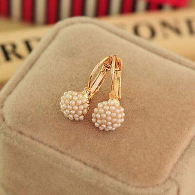 #ad Women Small Pearl Earring Ladies Cute Pendant Earrings Fashion Ear Dangle 1Pair $11.54