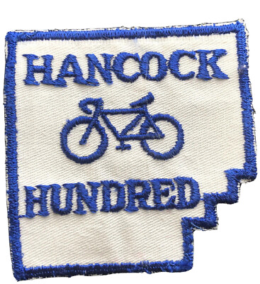 #ad Iowa Hancock Hundred Bicycle Race Embroidered Patch. $2.29