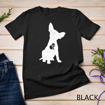Chihuahua Dog with Heart and Paw Gift Premium Unisex T shirt $19.99