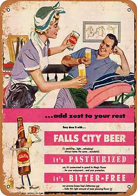 Metal Sign Falls City Beer for Housework Vintage Look $29.95
