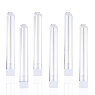 #ad 25 Pcs Gift Tube with Cap Clear Container Lid Test Tubes Candy $8.60