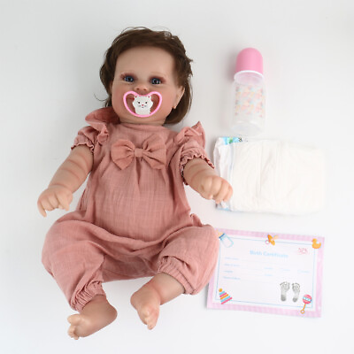 #ad 20 in Baby Dolls Girl Lifelike Newborn Full Body Vinyl Realistic Handmade Gifts $70.99