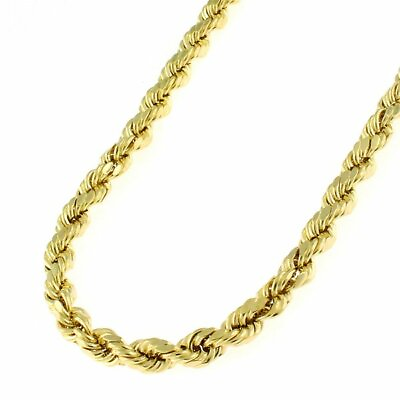 #ad 10k Real Yellow Gold 3mm Diamond Cut Rope Chain Necklace Lobster Clasp 16 32 $399.99