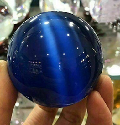 #ad Rare Natural 40mm Cat#x27;s Eye Stone Balls Quartz Crystal Reiki Healing Sphere $9.19