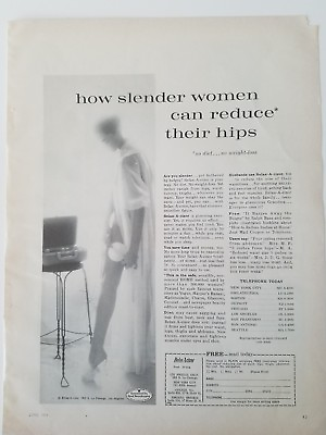 #ad 1959 Relax Acizor slender women reduce hips sheer lingerie vintage ad $9.99