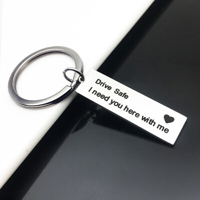 #ad #ad Drive Safety I Need You Here With Me Stainless Steel Keychain Gift Couples Lover $1.68