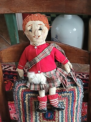 #ad Antique Gruelle Story Doll Uncle Clem Handmade 1920s Volland Style RARE 13 1 2 $700.00