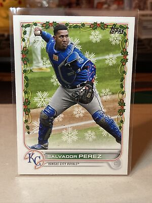 #ad Salvador Perez 2022 Topps Holiday SP Candy Cane Sleeve Image Variation #HW51 $2.99