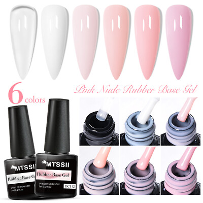 #ad MTSSII 7ml Nude Rubber Base Gel Soak off UV Gel Nail Polish Varnish Manicure DIY $1.19