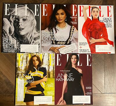 #ad Lot of 5 Vogue Magazines 2021 2022 Issues Billie Eilish Anne Hathaway Gemma Chan $24.99