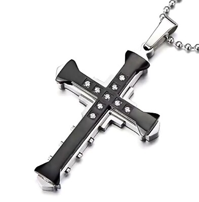 #ad Cross Necklace for Men Religious Crucifix Pendant Cross Pendant Necklace Women $9.94