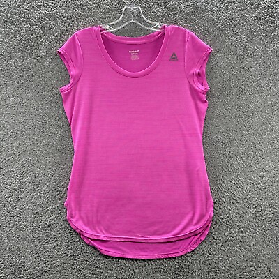 #ad Reebok Shirt Women#x27;s Small Hot Pink Short Sleeve Athletic Top Ladies S $5.57