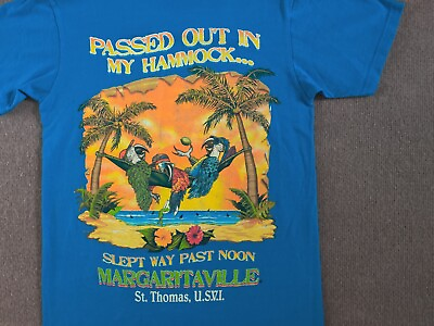 #ad Margaritaville Jimmy Buffet T Shirt S Lazy Parrots Passed Out In My Hammock Tee $12.99