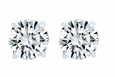 #ad IGI CERTIFIED 1 3 cttw Round Cut Natural Diamond Womens Stud Earrings 14k Gold $254.79