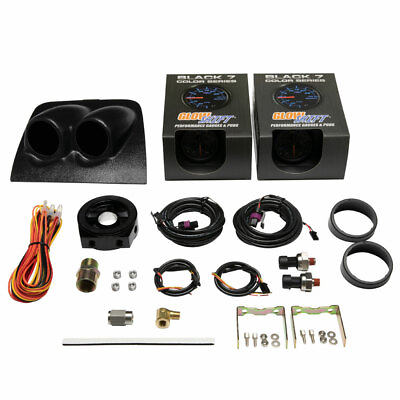 #ad GlowShift Black Oil PSI amp; Fuel PSI Gauge Set amp; Dash Pod for 04 06 Pontiac GTO $269.99