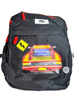 #ad Uninni Race Car Backpack Large School Book Bag Boys Girls Kids Polyester Travel $28.99