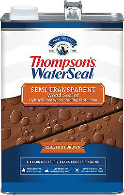 #ad Thompson#x27;s WaterSeal Semi Transparent Wood Sealer Chestnut Brown 1 Gallon $21.99