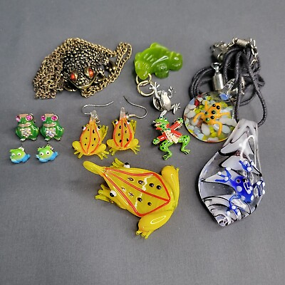 #ad #ad Fashion Jewelry Sets Frog Collections Earrings Necklaces and Pendants Colorful $22.99