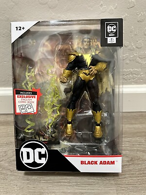#ad DC Direct McFarlane Toys Black Adam 7” Action Figure Page Punchers With Comic $20.00