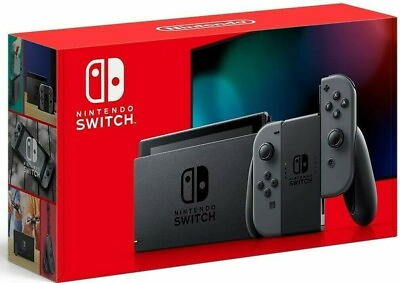 #ad NEW Nintendo Switch Gray Joy Cons 32GB V2 Gaming Console W Fast Shipping $259.99