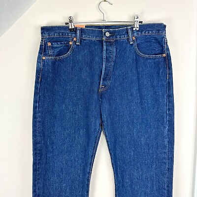 #ad NWT Levis 501 button fly medium wash jeans all cotton denim unworn Mens 36X30 $49.99