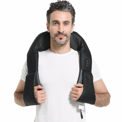#ad Massager Shiatsu Kneading Massage Belt For Neck Shoulder Back Heating 220V GESS $95.99