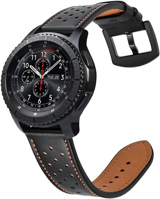#ad 22mm Genuine Leather Band for Samsung Galaxy Watch 46mm Gear S3 Frontier Classic $9.79
