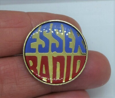 #ad Vintage ESSEX RADIO STATION Round Pin Badge Souvenir GBP 4.00