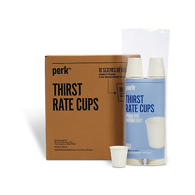 #ad Perk Paper Hot Cups 3 oz. White 100 Sleeve 10 Sleeves Carton PK59141CT $32.48