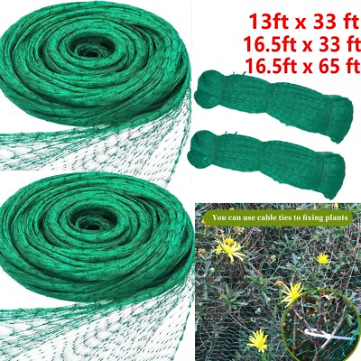 #ad #ad 66FT Anti Bird Netting Pond Net Protection Tree Crops Plants Fruits Garden Mesh $10.79