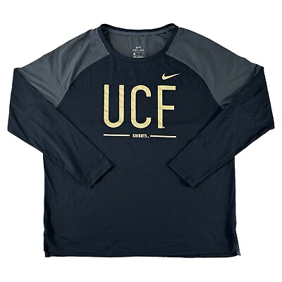 #ad Nike University Central Florida Knights Shirt Long Sleeve Womens Large Dri Fit $14.88