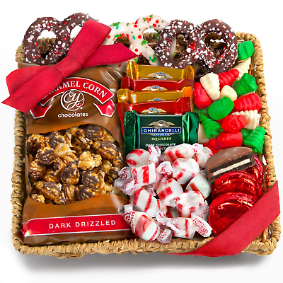 #ad Holiday Classic Chocolate Candy amp; Crunch Gift Basket with Handmade Chocolates $40.09