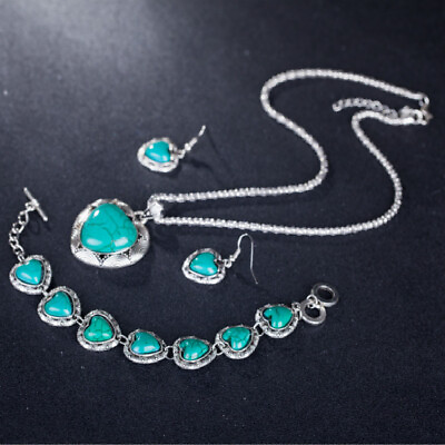 #ad Gorgeous 925 Silver Cubic Zirconia Necklace Bracelet Earrings Women Jewelry Set C $7.17