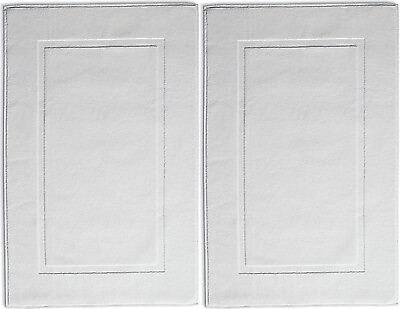 #ad Pacific Linens Cotton Bath Shower Mat Absorbent Bathroom Floor Towel Set 2 Pak $19.99