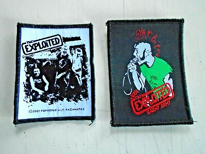 EXPLOITED Cool Set of 2 SEW ON PATCHES New cond. 3quot; x 4quot; $6.99
