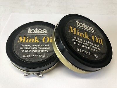 #ad TWO Totes Brand Mink Oil ShoeLeatherPurseLuggage Conditioner New 3.5oz Each $10.88