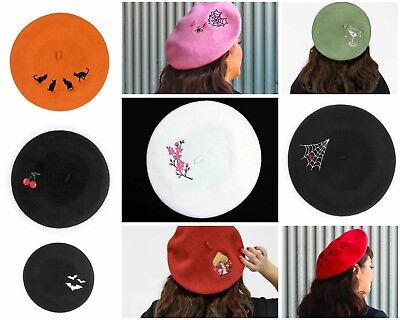 #ad Embroidered Berets $35.00